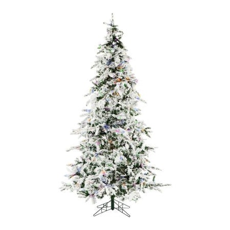 Almo Fulfillment Services Christmas Time Artificial Christmas Tree - 7.5 Ft. White Pine Multi-Color/Clear LED Lights CT-WP075-ML